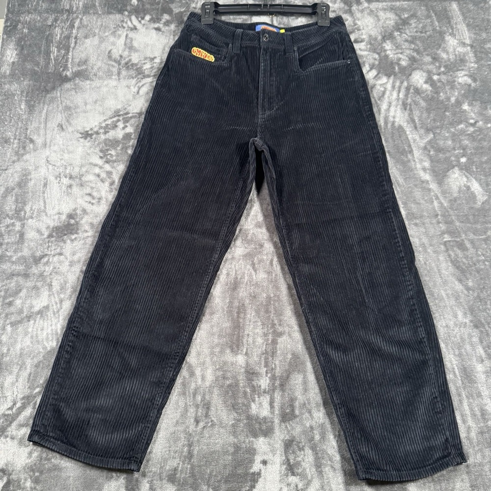 Empyre Relax Skate Corduroy Pants Loose Fit, Black, Size 28 Y2K Vibes
